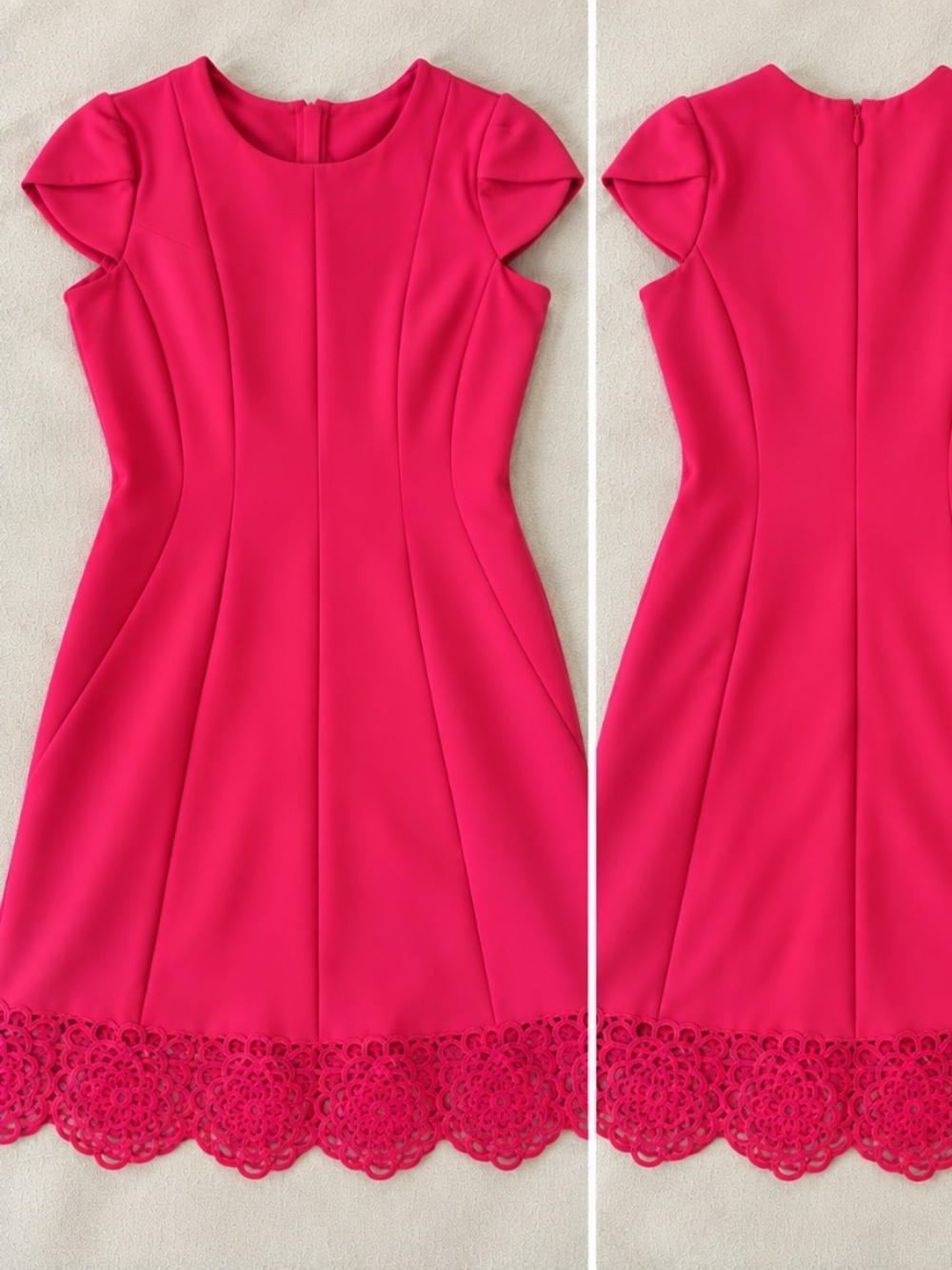 Donna Rico New York Pink Lace Hem Dress – Size 2 – New